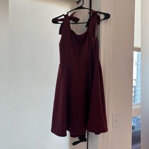 Maroon Formal Dress w/ Tied Straps